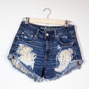 American Eagle High Waisted Jean Shorts